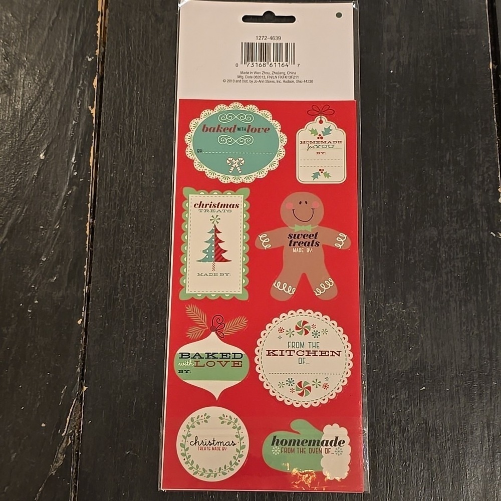 (3) Packs NEW Jo-Ann‎ Stores Holiday Christmas Treat Labels Stickers Baked Goods - Picture 6 of 7